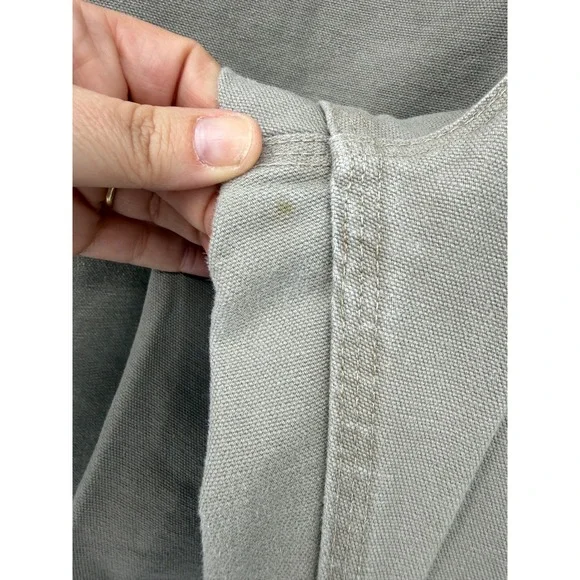 Carhartt Pants Mens 40x34 Beige Tan Cotton Canvas Carpenter Workwear B11 DES - Picture 5 of 10
